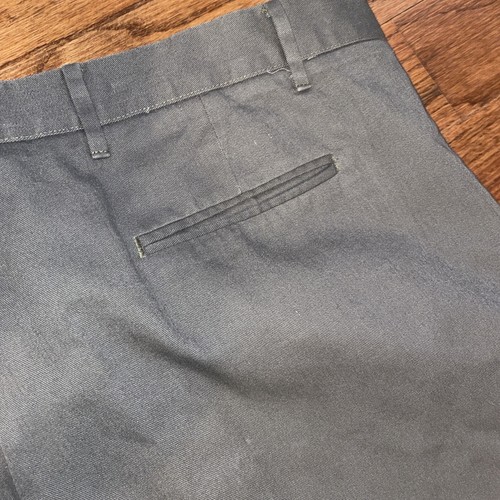 David Taylor Classic Fit Flat Front Pants mens 38x29 Gray Cotton Poly EUC - Picture 10 of 11