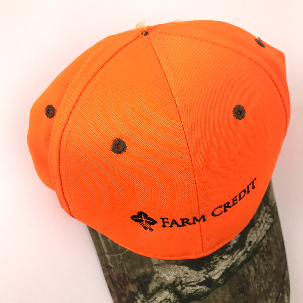 Farm Credit Hat Blaze Orange Top Real Tree Break Up Camo Brim | eBay