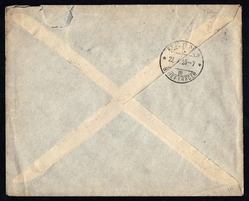 Italy Registered Cover From Napoli 1925 To Bern - Picture 3 of 3