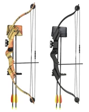 17-21 lb Black / Camouflage Camo Archery Hunting Compound Bow +Accessories 50 75