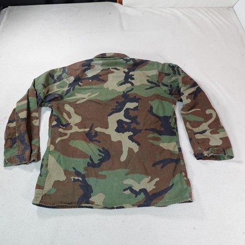 Vintage US Military Jacket Mens Large Long Green Camo Woodland Gorpcore Airsoft - Picture 13 of 19