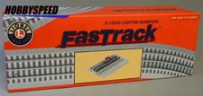 LIONEL O GAUGE FASTRACK LIGHTED TRACK PAIR 2 BUMPERS train fasttrack 6-12035 NEW