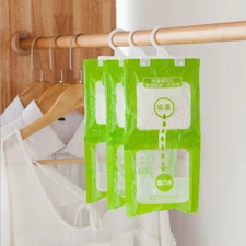 3Pcs Home Dehumidifier Bags Moisture Absorber Hanging Wardrobe Drying Agent