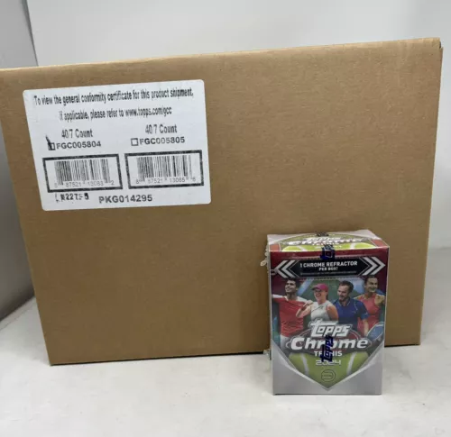 2024 Topps Chrome Tennis- Factory Sealed Blaster Box Case (40)- SEALED Free ship
