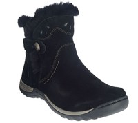 Earth Origins Leather Ankle Boots Faux Fur Trim Karlene Black 6m A270053 Earth Origins Leather Ankle Boots Faux Fur Trim Karlene Black 6m A270053