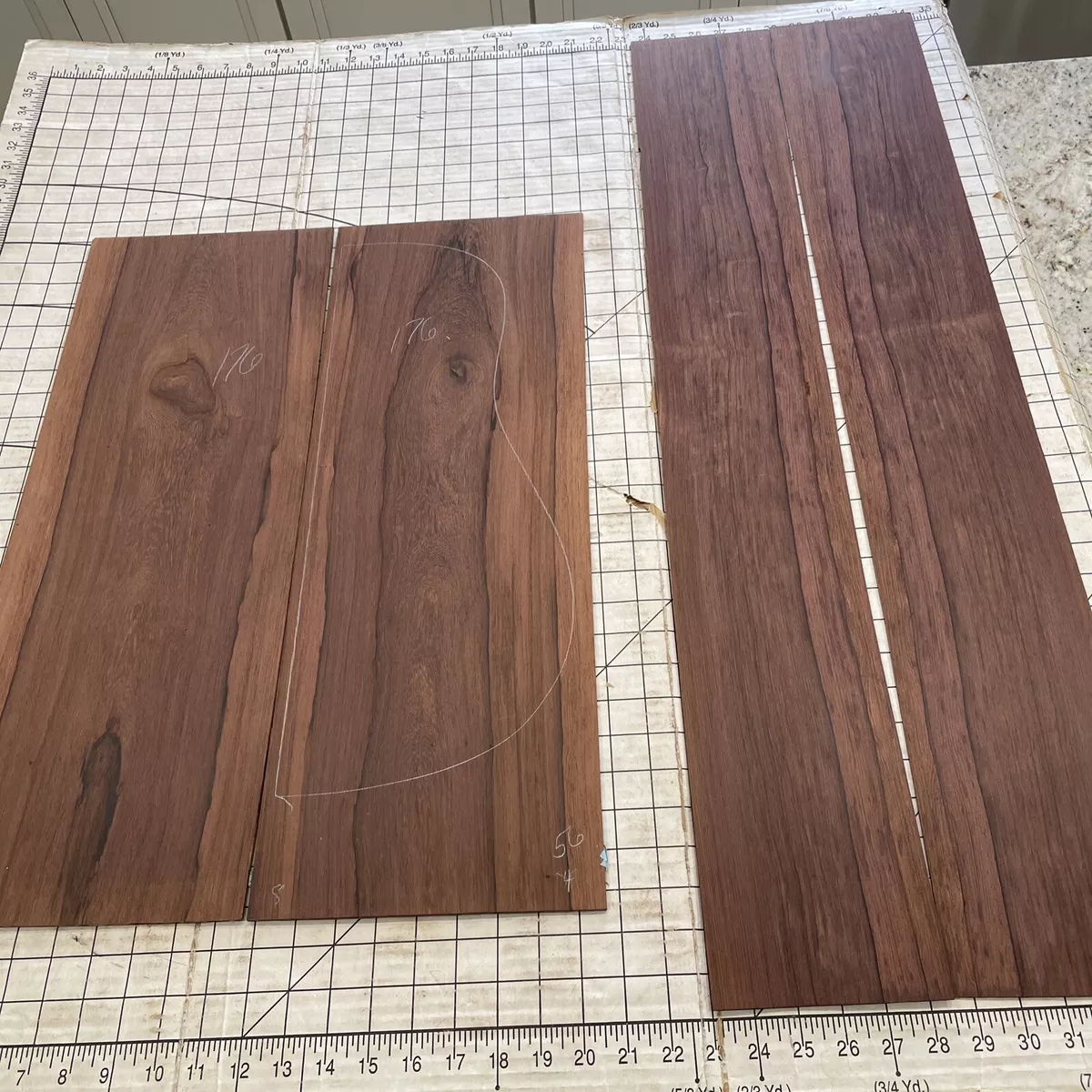 Madagascar Rosewood Guitar Back and Side Set Tonewood Dreadnought