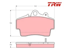 Brake pad set, disc brake TRW GDB1394 for Porsche 911