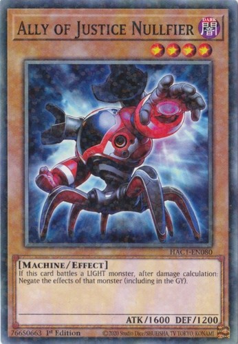 Ally of Justice Thunder Armor - HAC1-EN083 - Common - 1st Edition