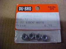 DU-BRO HARDWARE 171 = 6-32 NYLON LOCKING HEX NUTS    (NEW) 