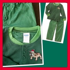 NWT Boys 12-18 Gymboree  HOLIDAY HOUNDS  2pc GYMMIES thermal PJSleepwear PAJAMAS