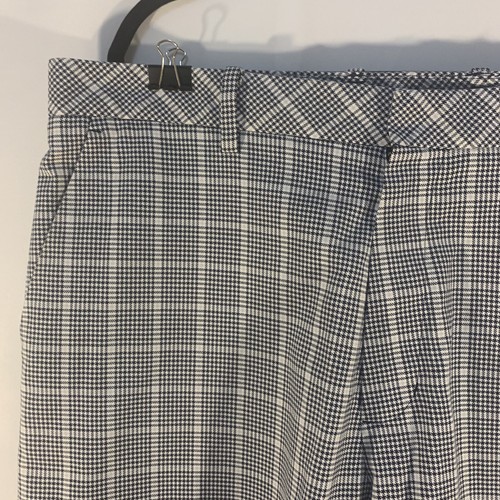 Ashworth Mens Bermuda Shorts Black/White Plaid Size 38W 100% Cotton #773 - Picture 4 of 13
