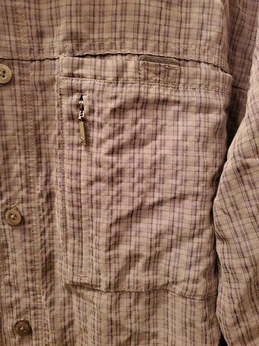 The North Face Long Sleeve Button Blue Plaid Cotton Shirt Mens Hiking Camping XL - Picture 3 of 5