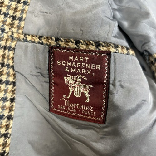 Vintage Hart Schaffner Marx Men's Size 42R Blazer Sports Coat Jacket Houndstooth - Picture 22 of 24