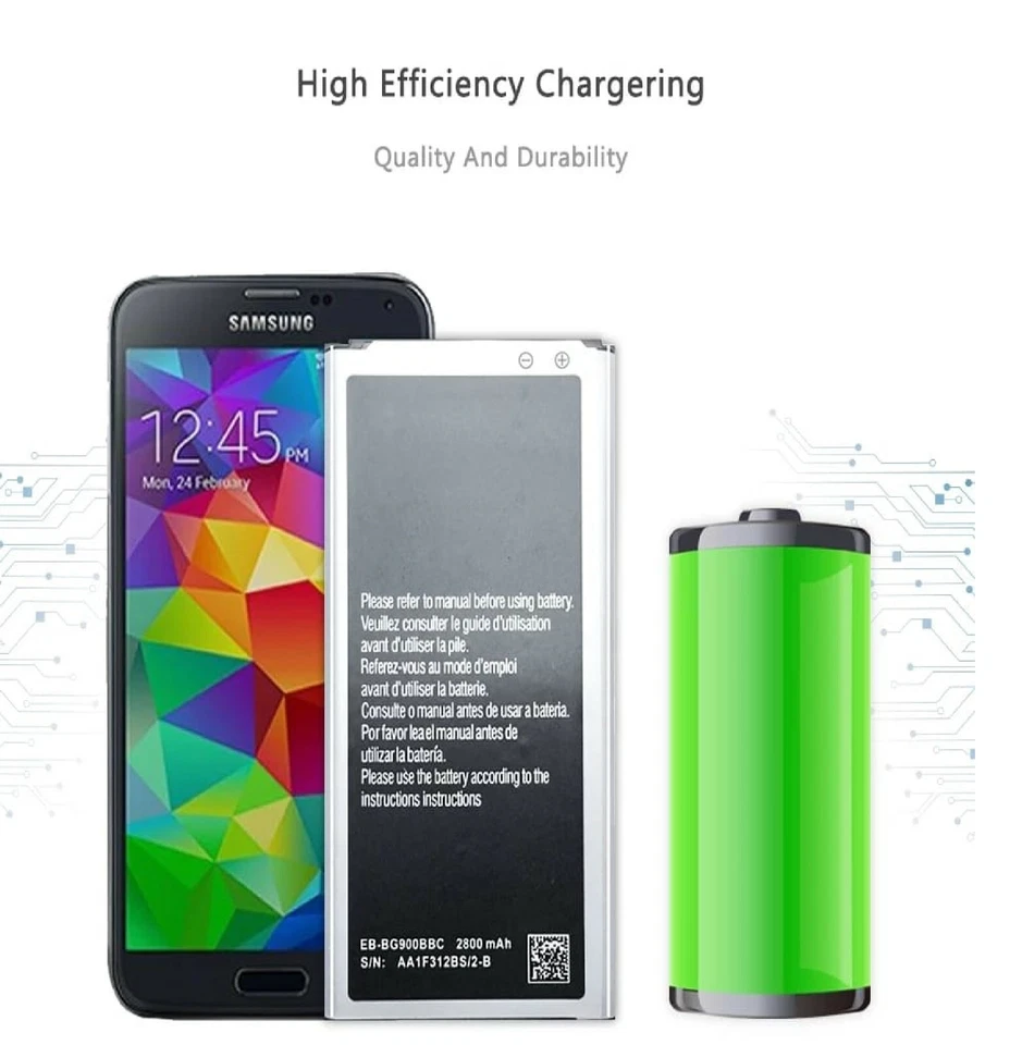 Batería Para Samsung Galaxy S5 Neo G900/S5 EB-BG900BBE 2800mAh Batería Reemplazo Foto 2 de 4