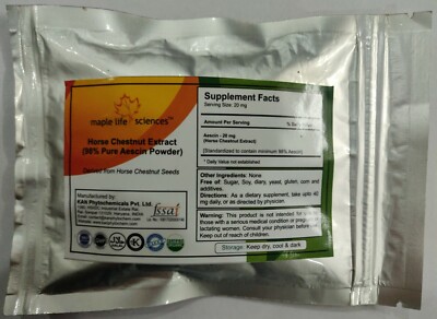 AESCIN Horse Chestnut Extract (98% Aescin by HPLC) Powder  Pure & High Quality