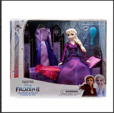  Disney Store Elsa Classic Doll Adventure Bedroom Play Set   Frozen 2 - New