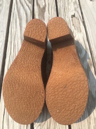 Free People schwarz braun Leder Holz Plateau Schuhe Größe 37 EU 6,5 US - Bild 17 von 20