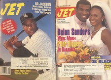Bo Jackson + Deion Sanders 1993, 1999 JET Magazine Lot of 2