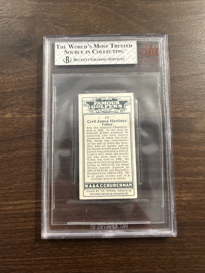 1927 Churchman’s Golf Small Cyril Tolley #43 BVG4 - Image 2 of 2