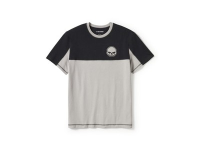 Harley-Davidson T-SHIRT WILLIE G SKULL, Schwarz/Grau, Baumwolle