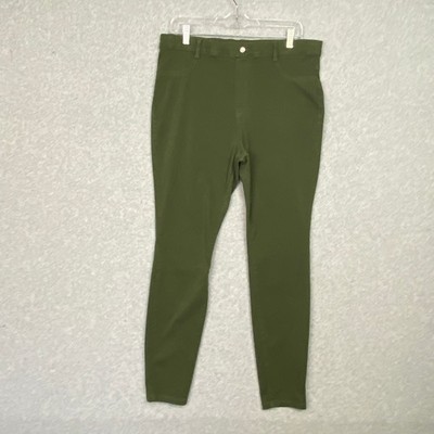 Time and Tru Jeggings Women XL 16-18 Green Stretch Skinny High Rise Minimalist
