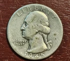 1945 Washington Quarter Silver Stk 0024