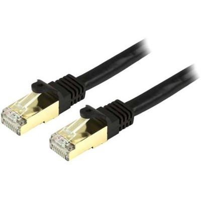 StarTech 9ft Black Cat6a Shielded Patch Cable - Cat6a Ethernet Cable - 9 ft Cat