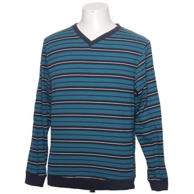 Identic, Pullover, Größe: L, Blau/Schwarz/Weiß, Baumwolle, Streifen, Herren #Arf