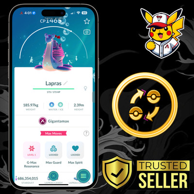Pokémon Go | Non Shiny Gigantamax Lapras | Instant/Ultra Friends Trade |