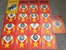 * 1955-7 WIMBLEDON SPEEDWAY PROGRAMME COLLECTION x 17, ALL DIFFERENT,ALL LISTED.