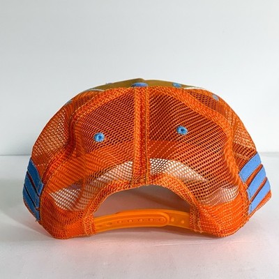 Von Dutch Trucker Hat Orange Brown Blue Mesh Snapback Retro Y2K