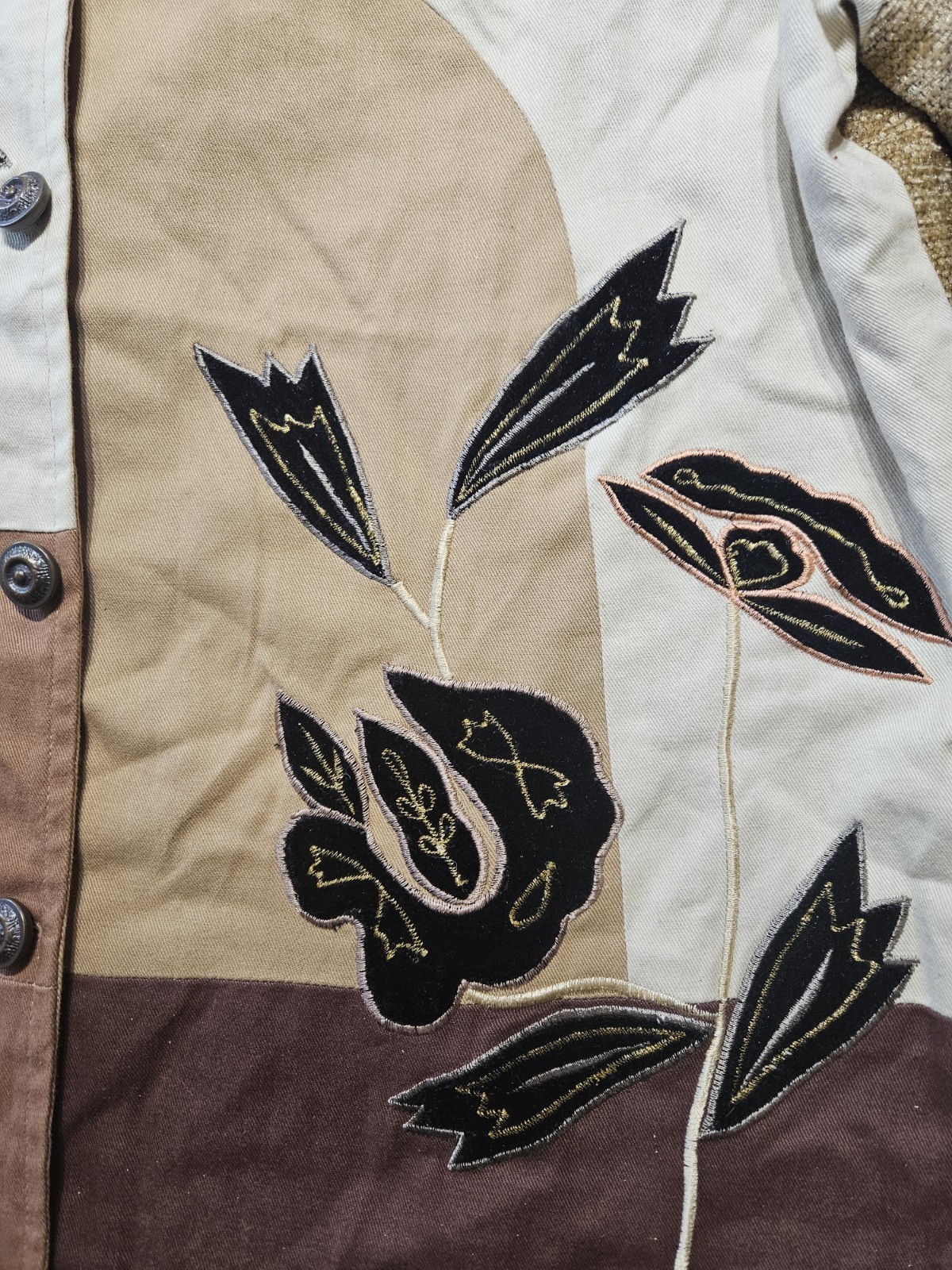 BFA Classics Boho Patchwork Jacket Women 16 Quilt… - image 6