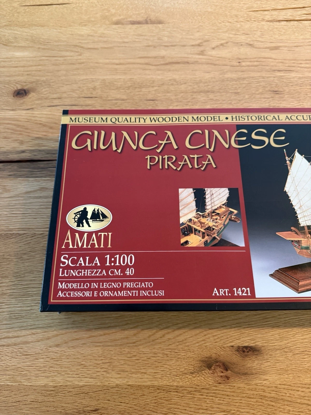 Amati 1421 1/100 Scale Chinese Pirate Junk Model Kit Giunca Cinese Pirata - New 2
