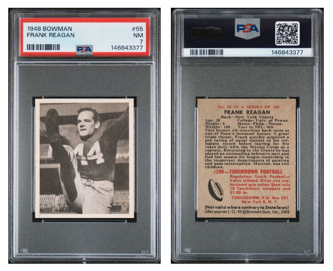 1948 Bowman Frank Reagan #55 PSA 7 NM