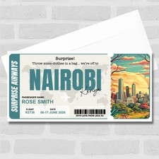 Nairobi Kenya Pass Personalised Gift Voucher Surprise Trip Holiday Ticket