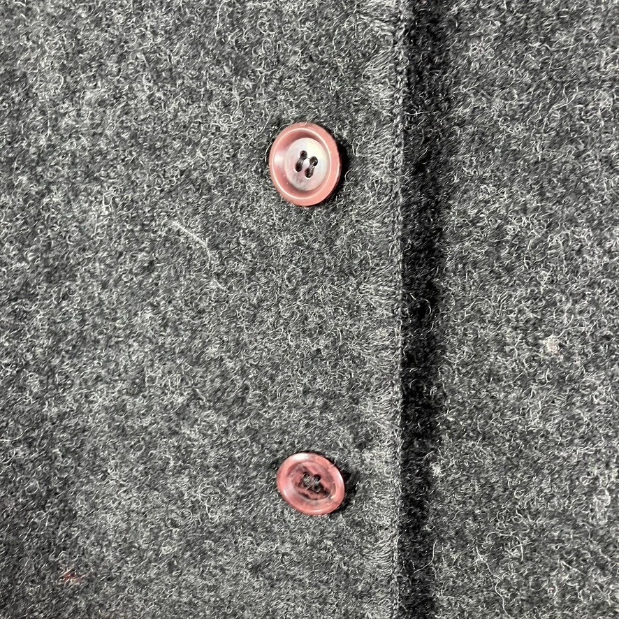 Chaqueta de Lana Reciclada Talbots Gris Bordada a Mano Floral Cottagecore Mediana Foto 3 de 4