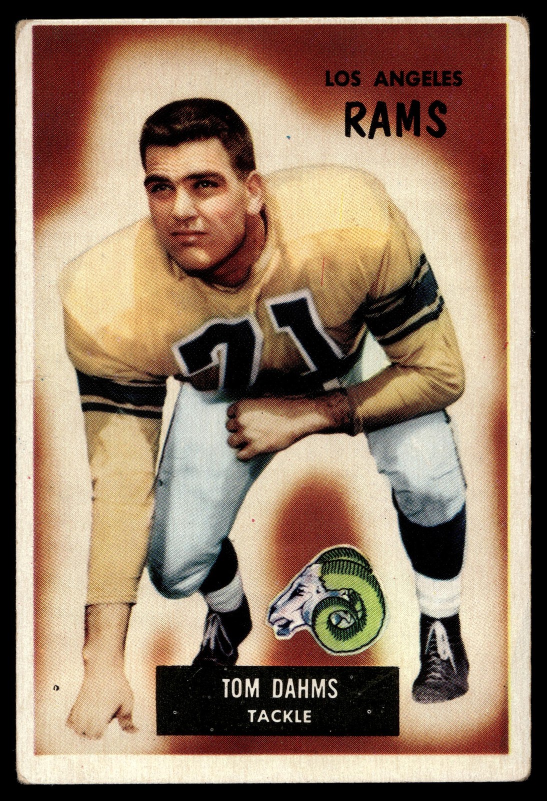 1955 Bowman #69 Tom Dahms Rams VG