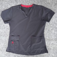 Carhartt Scrub Top Unisex Medium Gray Short Sleeve Pockets V Neck