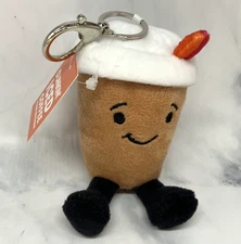 Very Rare 2025 Holiday DUNKIN Plush Keychain ICED Coffee *FREE GIFT W/PURCHASE**