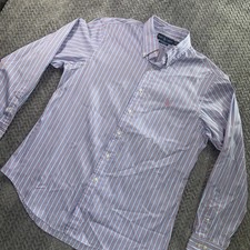Ralph Lauren Classic Long Sleeve Button Down Stripe Shirt Men's 16 1/2