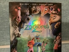 ZOOTOPIA 2, BLU RAY, DVD, DIGITAL CODE, FACTORY SEALED W/slipcase