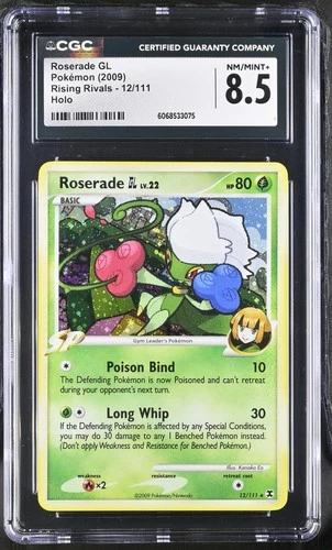 CGC 8.5 Roserade GL 2009 Rising Rivals 12/111 Holo Pokemon Card