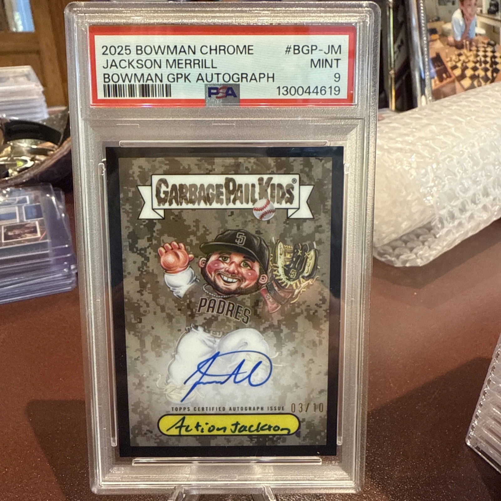 2025 Topps Bowman Chrome Bowman GPK Autographs #BGP-JM Action Jackson/Jackson Merrill front