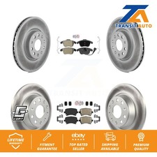 Front Semi-Metallic Rear Ceramic Pad Coat Brake Rotors Kit For Volkswagen Tiguan