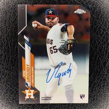 JOSE URQUIDY Rookie On Card Auto 2020 Topps Chrome MLB Baseball ASTROS RA-JU
