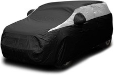 Jet Black Poly 210t Car Cover For Compact Suv 170-187. Waterproof Uv Protectio