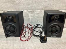 M-Audio AV32 Compact Monitor Active Powered Speakers (+ PSU and speaker wire)