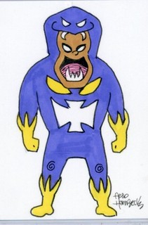 Fred Hembeck Sketch Card: Cottonmouth Marvel Comics bad guy
