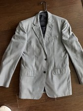Valentino Uomo Men's Suit black and white micro-houndstooth blazer Sz 46