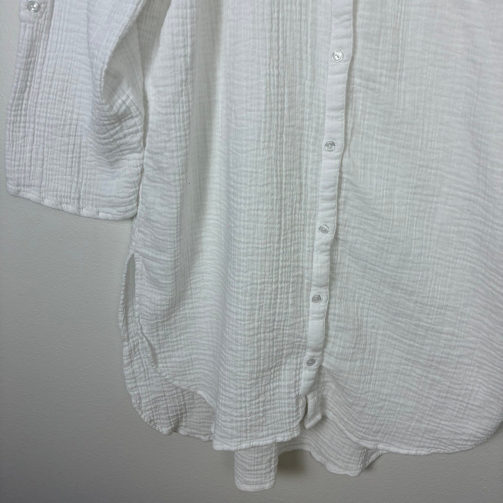 Miraclesuit Talbots Gauze Button Down Tunic Top X… - image 2